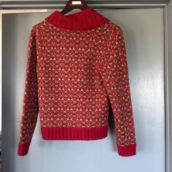 Christopher Banks Orange Brown Button Front Cardigan Long Sleeves sz Small - Picture 2 of 6